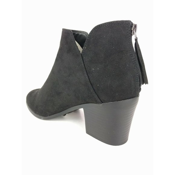 New Look Love Your Sole Faux Suede Back Zip Chelsea Heel Boots Booties US11 UK9 - Picture 2 of 6